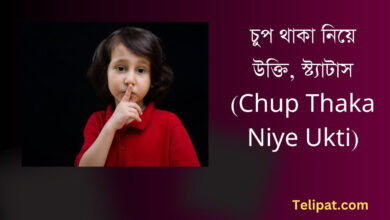 চুপ থাকা নিয়ে উক্তি, স্ট্যাটাস (Chup Thaka Niye Ukti)