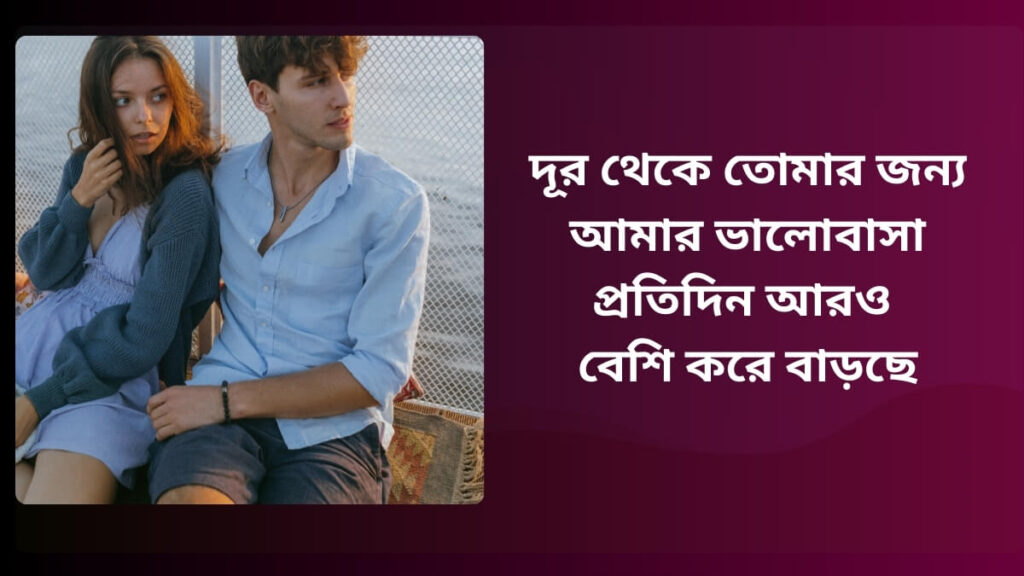 দূর থেকে তোমার জন্য আমার ভালোবাসা প্রতিদিন আরও বেশি করে বাড়ছে