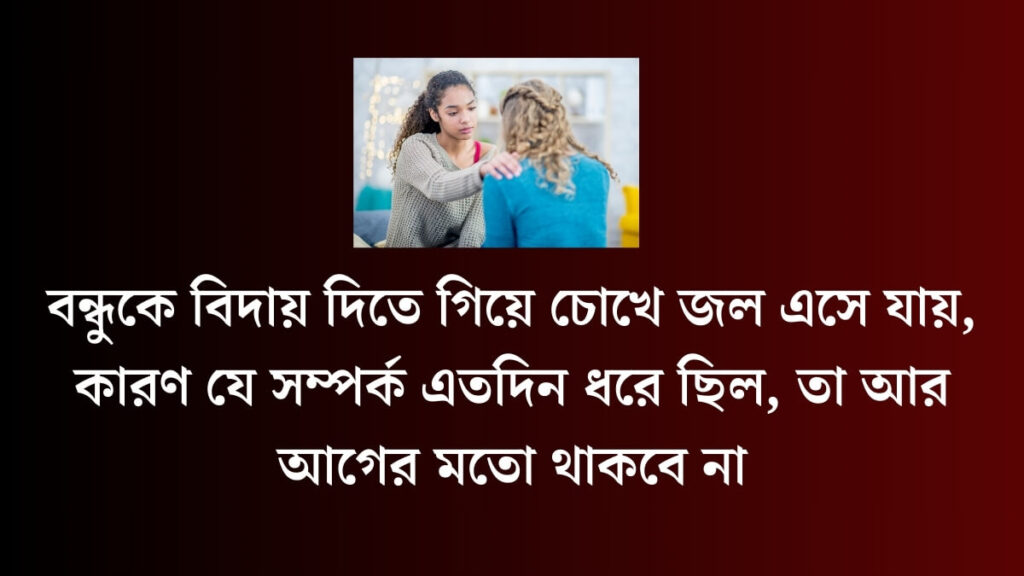 বন্ধুকে বিদায় দেওয়ার স্ট্যাটাস