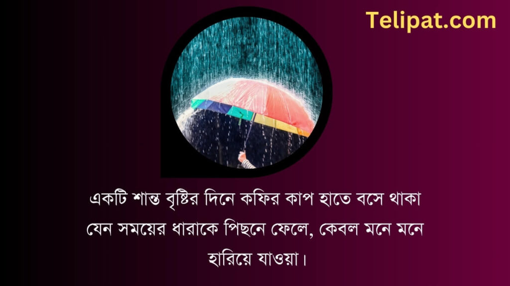 বৃষ্টির দিনের অনুভূতি ক্যাপশন