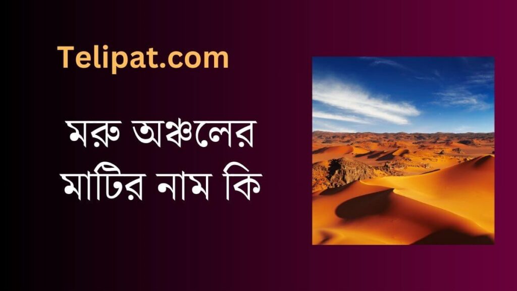 (Moru Ancholer Matar Nam Ki) মরু অঞ্চলের মাটির নাম কি